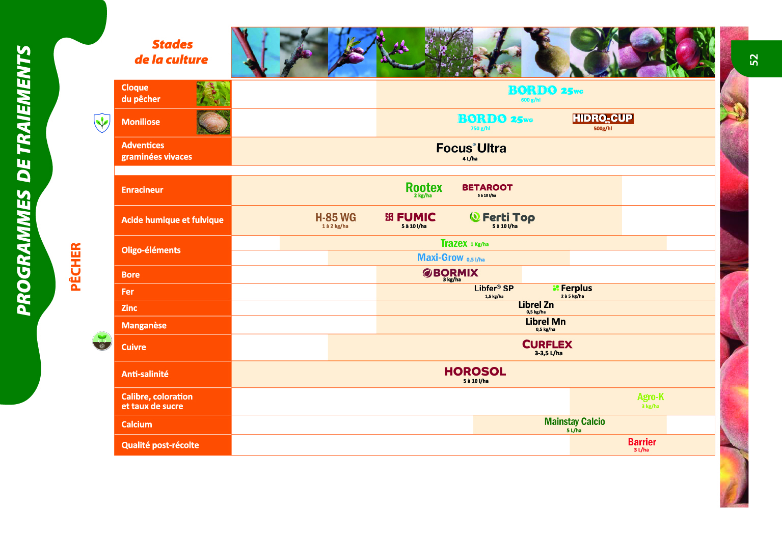 Programme de traitements agrumes