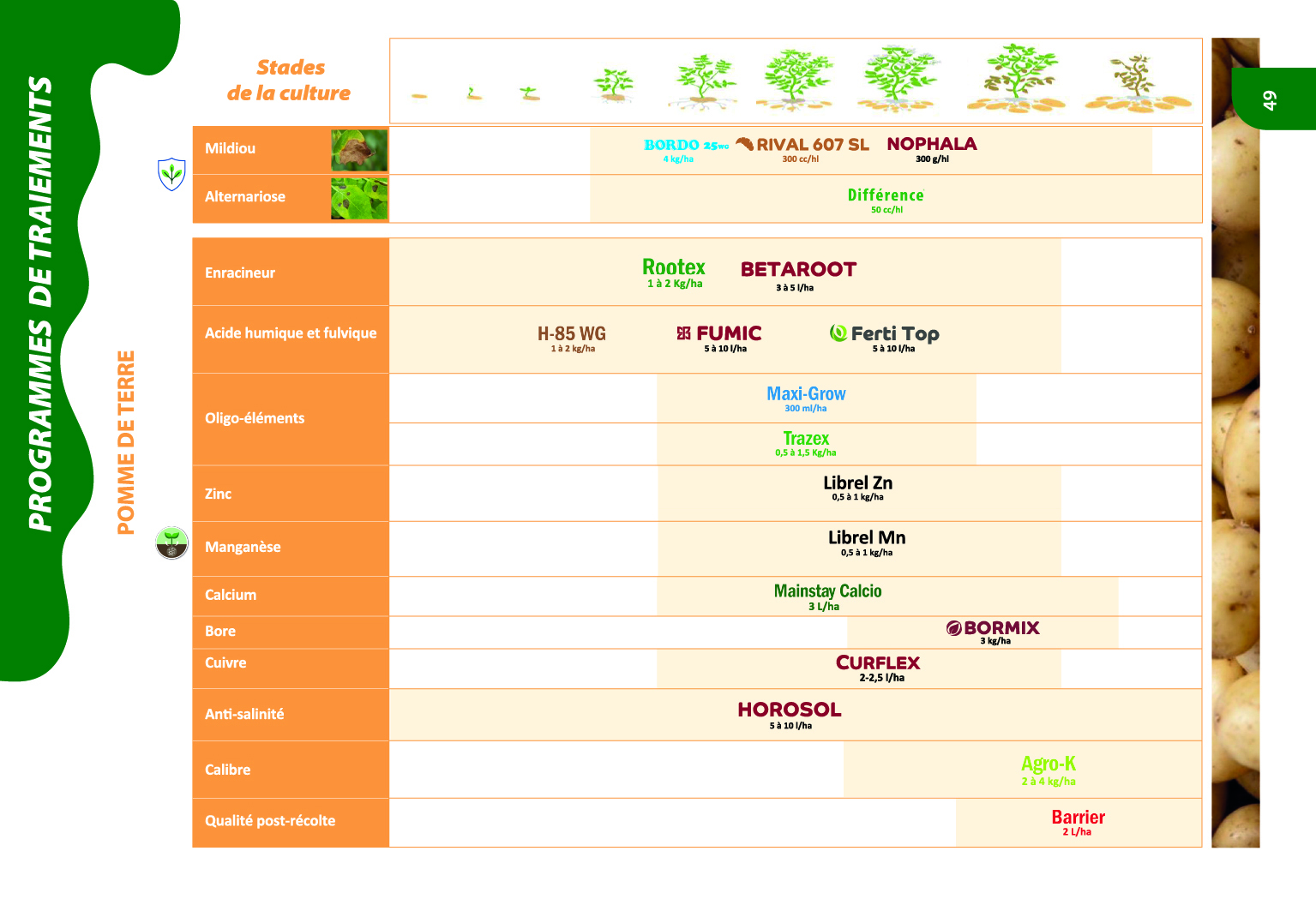 Programme de traitements agrumes